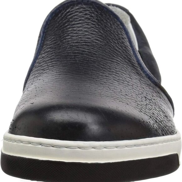 New $298 BUGATCHI Monaco Navy_5 Suede Leather Slip-on Loafer Sneakers EU 42 = 9 - Picture 1 of 13